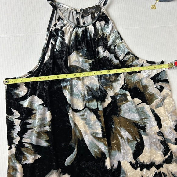 Status by Chenault Abstract Halter Tank Top-Velvet Texture Sz XL - Made in USA - Picture 7 of 11